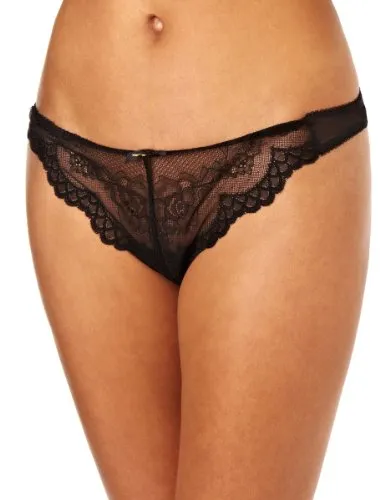 Gossard Damen Plunge BH Superboost Lace Plunge Bra, Schwarz, 85F - Funktionsunterwäsche mit exklusivem Design und Schnürung am Rücken für optimalen Komfort und Halt, ideal für einen verführerischen Look.