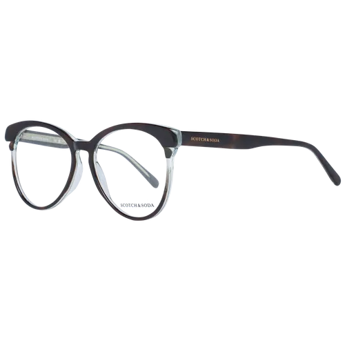 Scotch & Soda SS3016 141 55 - Optische Fassung für Frauen - Stilvolle, runde Brille in Braun, gefertigt aus leichtem Kunststoff. Ideal für den täglichen Gebrauch und mit praktischem Markenetui für sicheren Transport.