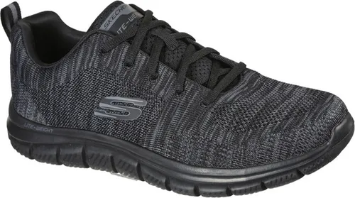 Skechers Herren Track-Front Runner 232298 BBK Sneaker - Herren-Sneaker aus weichem Netzstoff mit Memory-Schaumstoff-Innensohle für optimalen Komfort und flexible, dämpfende Zwischensohle, ideal für Fitnesstraining.