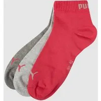 PUMA Damen Sneakersocken im 3er-Pack in Pink, Größe 35-38
