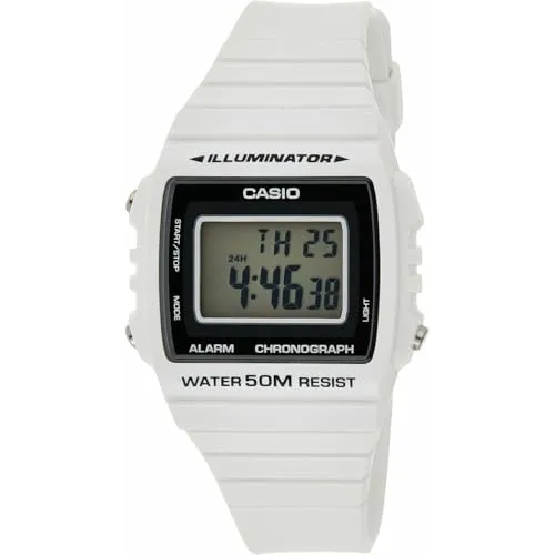 CASIO Herren Digital Quarz Uhr W-215H-7A - Armbanduhren für Herren, wasserdicht und ideal für Sport und Freizeit mit komfortablem Resin Armband.