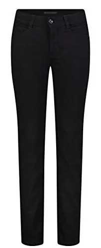 MAC JEANS Damen Angela_0380L Straight Jeans, Schwarz, W46/32L - Jeans für Damen, außerordentlich elastisch mit dauerhaftem Tragekomfort und einem angenehmen „Zweite-Haut-Gefühl“.