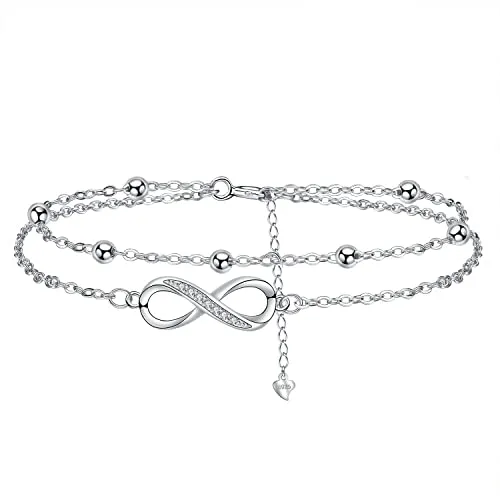 J.MUEN Unendlichkeitszeichen Armband Damen 925 Sterling Silber,Damen alles Gute zum Geburtstag Geschenkideen,Schmuck Für Frauen Und Mädchen