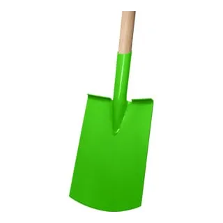 Idealspaten Damenspaten Rohrdüll Gärtner Form grün mit Tritt