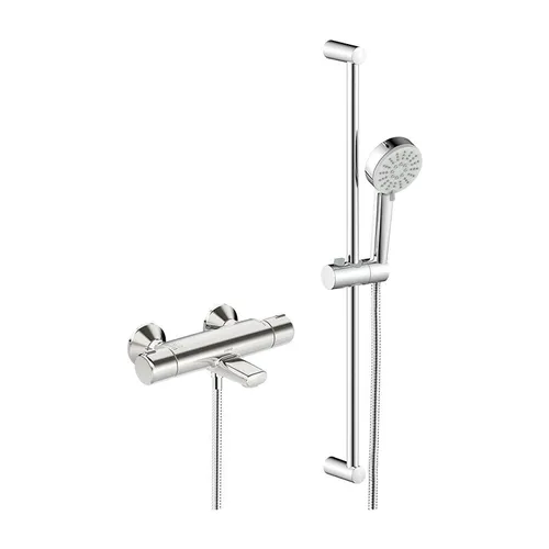 Hansa Basic Thermostat-Badewannenarmatur mit Zubehör, Chrom 55162131