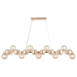 Maytoni Pendelleuchte Gold – Kürzbare Hängelampe aus Metall und Glas - Elegante Pendelleuchte in Gold, beliebig kürzbar und ideal für stilvolle Innenbeleuchtung. Perfekt für jeden Raum!