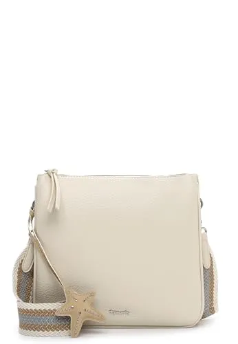 Tamaris Umhängetasche TAS Kea 34461 Damen Handtaschen Zweifarbig Beige - Elegante Tamaris Crossover Bag in zeitlosem Beige mit genarbter Oberfläche. Praktisches Hauptfach mit zusätzlichen Fächern für optimale Ordnung und ein verstellbarer Schulterriemen für individuellen Tragekomfort. Ideal für Alltag und Freizeit.