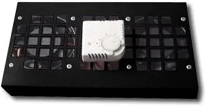 Digitus DN-19 FAN-2-WM-T-SW 19 Zoll Lüfter - Zubehör für Serverschränke, einfache Installation im Dachmodul mit Schalter und regelbarem Thermostat für optimale Kühlung.