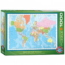Eurographics Puzzle - Weltkarte - 1000 Teile - Entdecken Sie die Welt mit diesem 1000-teiligen Puzzle von Eurographics. Ideal für Puzzleliebhaber, fördert es Geduld und Konzentration bei jedem Stück.