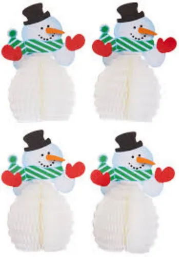 Unique Industries Inc. Wabenball Wabenball Schneemann 4Stk./15cm