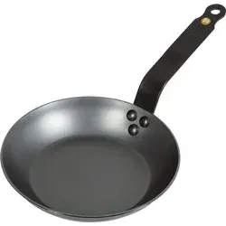 De Buyer Mineral B Bratpfanne 20cm - Hochwertige 20cm Bratpfanne aus 2mm dickem Stahl, ideal zum Anbraten und Grillen. Induktionsgeeignet und verbessert mit jedem Gebrauch die Kochergebnisse. Perfekt für anspruchsvolle Köche.