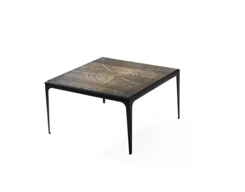 Moderner Couchtisch Beistelltisch Schwarz 75x75 cm - Eleganter Couchtisch aus Holz in Schwarz, ideal für das Wohnzimmer. Mit kompakten Maßen von 75x75 cm und 40 cm Höhe passt er perfekt in jedes moderne Ambiente.