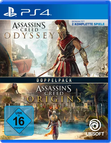 Assassin's Creed Odyssey + Origins Compilation (PS4) - Action & Abenteuer Rollenspiele, erlebe die epischen Geschichten aus der Assassin's Creed-Serie auf deiner PS4!
