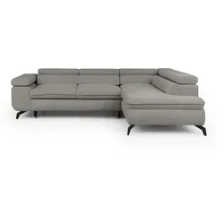 S-STYLE Ecksofa Bonnie mit Schlaffunktion - grau - Das S-STYLE Ecksofa Bonnie vereint stilvolles Design und Funktionalität. Mit einer Breite von 275 cm bietet es großzügigen Platz und eine praktische Schlaffunktion für Gäste. Ideal für gemütliche Abende!