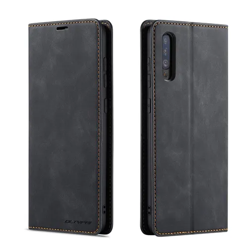 Produktbild Hülle für Samsung Galaxy A70 Premium Dünne Ledertasche Handyhülle mit Kartenf...