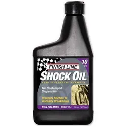 Finish Line Shock Oil Federgabelöl 10 W - 470ml - Schmieren & Säubern - Hochleistungs-Dämpfungsöl für MTB- und Trekking-Federgabeln, sorgt für optimale Schmierung und konstante Performance bei extremen Bedingungen.