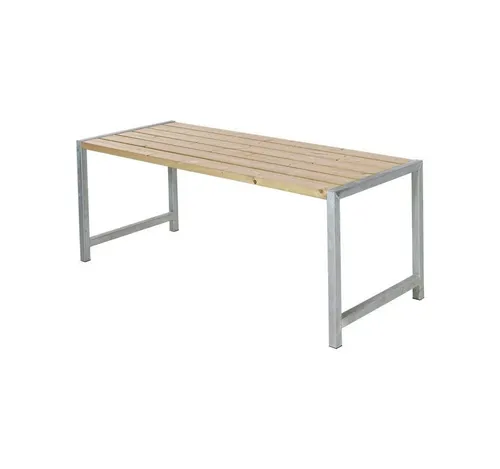 PLUS Gartenbank PLUS Plankentisch 186x77x72 cm farbgrundiert RAL 7022 Umbragrau
