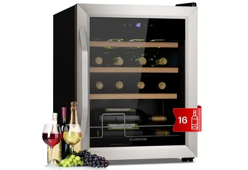 Vinamour 16 Uno Weinkühlschrank - Weinkühlschrank für 16 Flaschen, mit UV-Schutz und stilvoller Innenbeleuchtung, ideal für Weinliebhaber und ein echter Blickfang in jedem Raum.