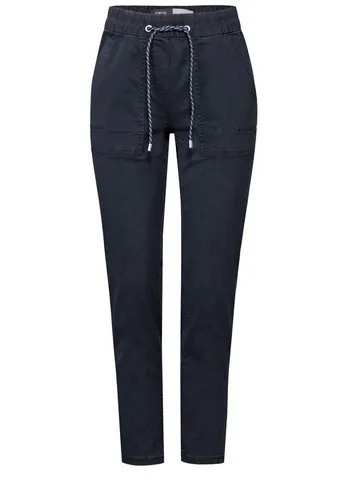 Cecil Sweathose in Dunkelblau - XXL/L28 - Stoffhosen mit bequemem Tunnelzugbund und praktischen Taschen, ideal für entspannte Freizeitlooks.