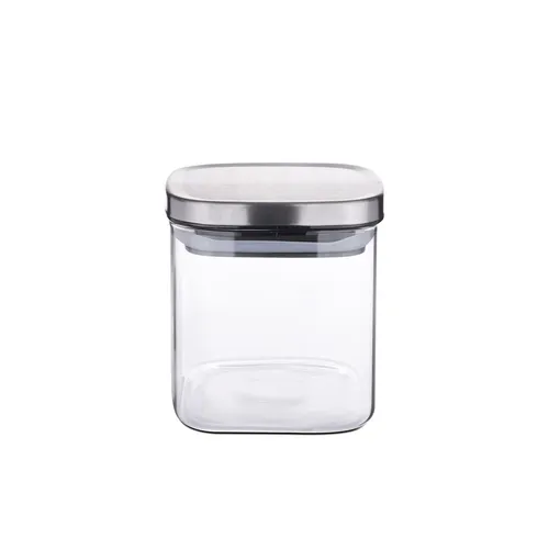 WEIS Vorratsdose aus Borosilikatglas eckig 0,6 Liter