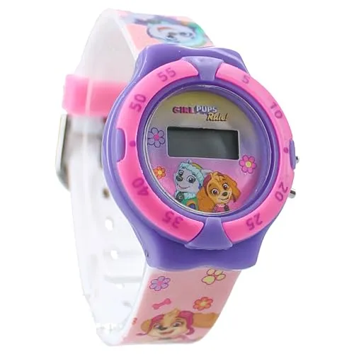 Vadobag PAW Patrol – Skye und Everest – Kids Time – Digitale Armbanduhr für Kinder – Farbe Rosa