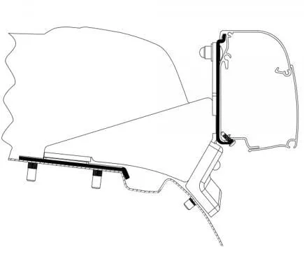 Thule 4200 Adapter für Mercedes Vito / V-Klasse - Markisenadapter für eine einfache Montage am SCA-Aufstelldach, ideal für Reisemobile und Camping-Busse, sorgt für optimalen Schatten beim Camping.