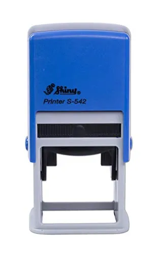 Quadratischer Stempel mit eigenem Text und Logo personalisieren - Shiny S-542, 42 x 42 mm, selbst gestalten - inkl. Stempelkissen