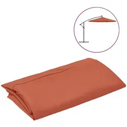 vidaXL Ersatzbezug für Ampelschirm Terracotta-Rot 350 cm in rot von vidaXL
