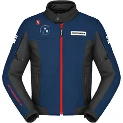 Spidi Corsa Tex 2025 Motorradjacke, blau, Größe 3XL für Männer - Hochwertige Motorradjacke aus strapazierfähigem Polyamid, mit hohem Kragen und sicheren Reißverschlusstaschen. Ideal für Fahrten bei jedem Wetter.