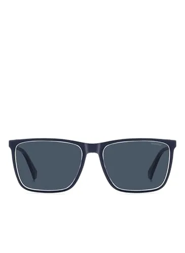 Polaroid PLD 4180/S BLUE CRYSTAL Sonnenbrille - Stylische Herren-Sonnenbrille in Blue Crystal mit blauen polarisierten Gläsern, idealer UV-Schutz und leichtes Polycarbonat-Material für höchsten Tragekomfort.