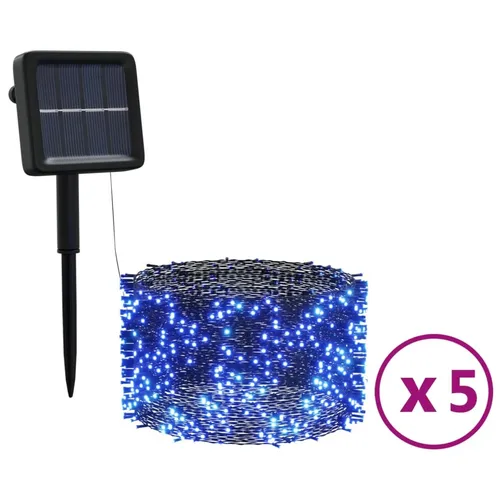 vidaXL Solar-Lichterketten 5 Stk. 5x200 LED Blau in blau von vidaXL