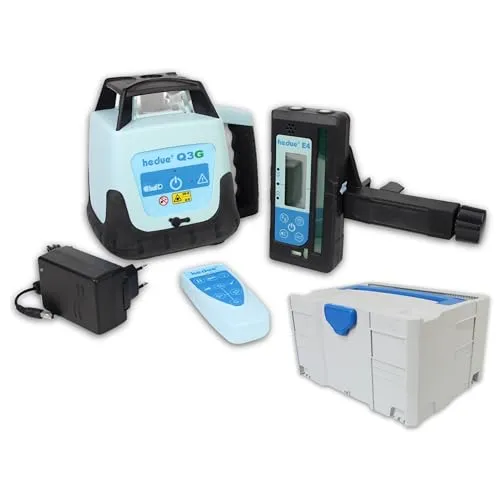 Rotationslaser hedue Q3G im systainer mit Empfänger E4