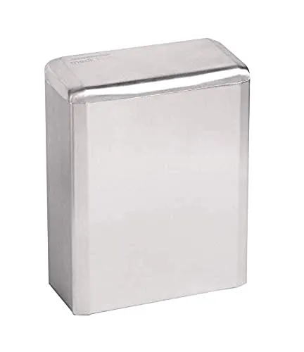 ALLCARE 11091 Mediclinics PP0006C Abfallbehälter Edelstahl Hochglanz, 6 L - Öffentliche Papierhandtuchspender – Hochglanz-Edelstahl-Abfallbehälter mit Klappdeckel, ideal für Sanitärbereiche, freistehend oder zur Wandmontage.