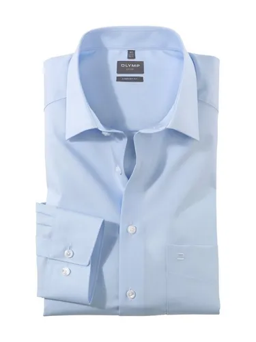 OLYMP Businesshemd Luxor comfort fit blau 40 - Business- & Abendmode für Herren, aus 100% Baumwolle gefertigt, bietet höchsten Tragekomfort und ist pflegeleicht durch Maschinenwäsche.