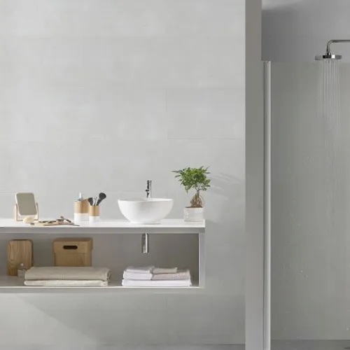 Grosfillex Kunststoffpaneele Element Compact 120 x 37,5 cm - Wandpaneele & Deckenpaneele, langlebige und pflegeleichte Oberflächen mit modernem Beton-Design für stilvolle Innenräume.