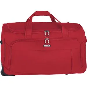 D&N Travel Line Reisetasche 65 cm - 75L, Rot - Reisetasche mit 2 leichtlaufenden Rollen und arretierbarem Teleskopgestänge, ideal für komfortables Reisen und optimale Innenorganisation.
