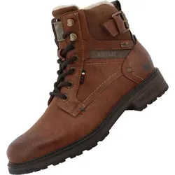 Mustang Herrenschuhe Stiefel Warmfutter Boots Braun - Wanderschuhe mit warmem Futter, ideal für kalte Tage und Outdoor-Aktivitäten. Hochwertige Materialien sorgen für Komfort und Stil.