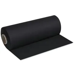 DeinPack 1 Rolle Airlaid Tischläufer schwarz - 40cm x 24m - Einfarbiger Einmal-Tischläufer - Perforierung alle 120cm