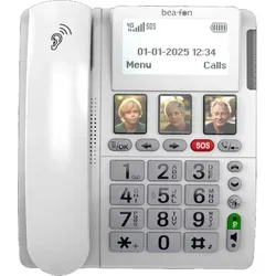 Beafon ML 10 4G LTE Tischtelefon mit SOS Notruf - Schnurgebundenes Telefon mit 4G LTE, ausgestattet mit einem SOS Notruf und einem SOS Notrufarmband für mehr Sicherheit im Alltag.