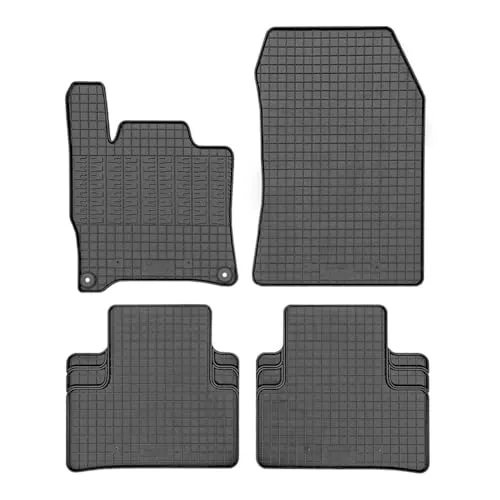 CIKCAR Satz Gummimatten kompatibel mit Peugeot 408 MHEV 2023- & 308 III HB/SW MHEV 2021- & Citroën DS4 MHEV 2021- & Opel Astra L HB/ST MHEV 2022- (4-teilig + Montagesystem)