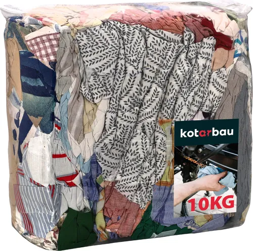 KOTARBAU® Putzlappen Werkstatt 10 kg Baumwolle Bettzeug Putztücher Auto Putztücher Industrieputzlappen Werkstatt Lappen Spültücher Küchenlappen Kamintücher Auto Pflege Set