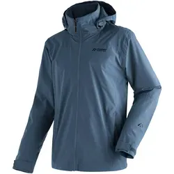 Maier Sports Metor REC Men Funktionsregenjacke ensign blue (M10383) 56 - Wetterfeste Funktionsjacke aus 100% recyceltem Material, atmungsaktiv und mit Packaway-Funktion - ideal für umweltbewusste Wanderer.