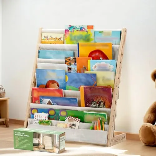 COSYLAND Bücherregal Kinder mit 6 Oxford-Stoff Fächern von COSYLAND