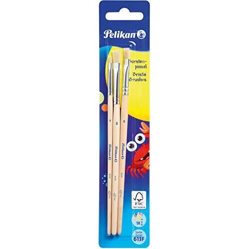 Pelikan Borstenpinsel-Set 613 F 3-teilig sortiert 1 x Größe 4/6/8