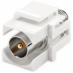 Goobay Keystone Modul SAT/Antenne, bündige Montage - 18,9 mm Breite, Koax-Stecker > F-Buchse