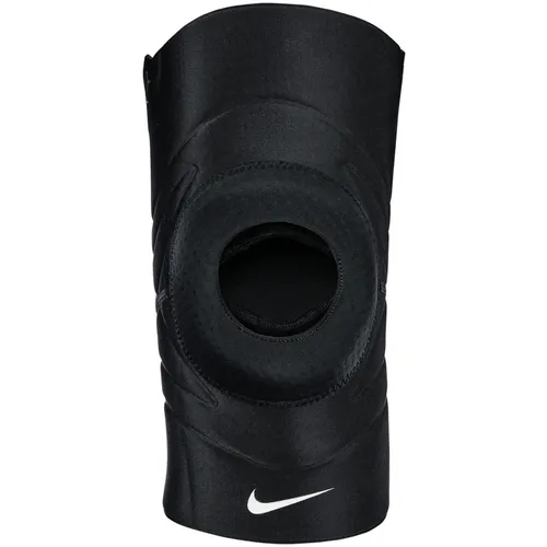 Nike Pro Open Patella Kniebandage S - Schoner für Knie mit offener Patella, bietet leichte Kompression und hohen Tragekomfort. Ideal zur Stabilisierung und Wärmung der Muskulatur, perfekt für Sport und Alltag.