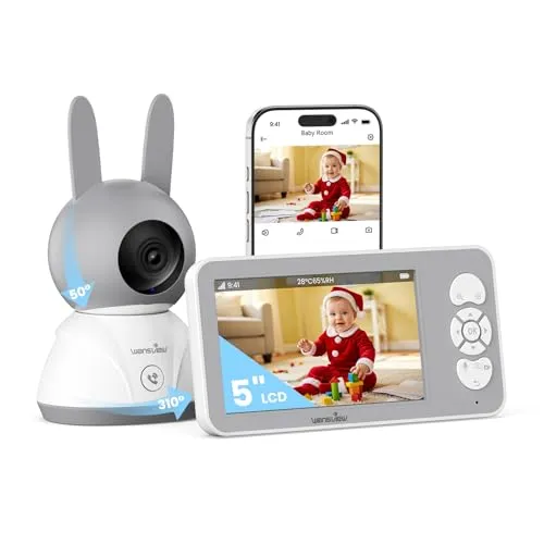 wansview Babyphone mit Kamera 2,4/5 GHz WLAN- 5