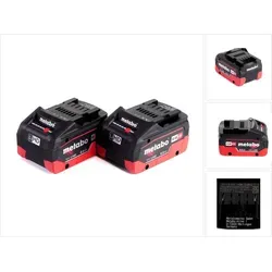 Metabo LiHD 2x Akkupack 18V 8,0Ah - Hohe Leistung für Profis - Elektrowerkzeug-Akkus mit 8 Ah Kapazität für langanhaltende Nutzung, ideal für anspruchsvolle Anwendungen und Profi-Handwerker.