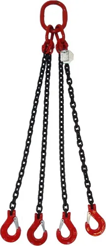 4-Strang Anschlagkette 3m GK8 8mm schwarz in schwarz von Joma-Tech GmbH