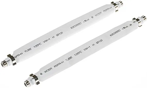 POPPSTAR 2x 21,5cm SAT Fensterdurchführung (2 mm Fensterdurchführung SAT Kabel flach) Kupplung (F-Stecker), vergoldete Kontakte, weiß